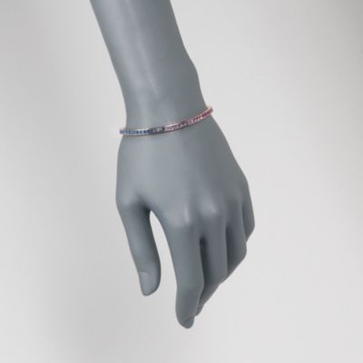 8.50 ct. t.w. Multicolored Sapphire Tennis Bracelet in 14kt Yellow Gold. 7.25" &mdash; Alt Image 2
