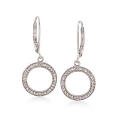 .20 ct. t.w. Diamond Circle Drop Earrings in Sterling Silver &mdash; Alt Image 1