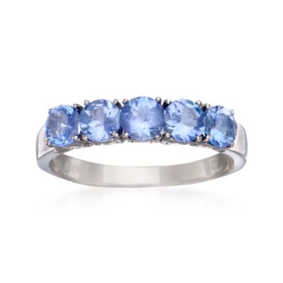 1.25 ct. t.w. Tanzanite Five Stone Ring in Sterling Silver &mdash; Alt Image 1