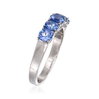 1.25 ct. t.w. Tanzanite Five Stone Ring in Sterling Silver &mdash; Alt Image 3