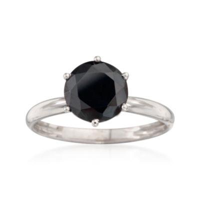 2.50 Carat Black CZ Ring in 14kt White Gold &mdash; Alt Image 1