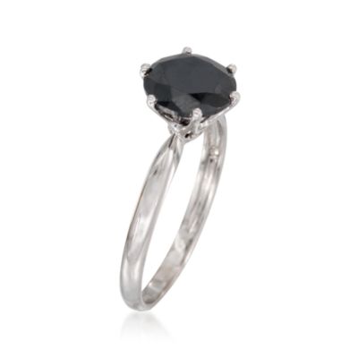2.50 Carat Black CZ Ring in 14kt White Gold &mdash; Alt Image 3