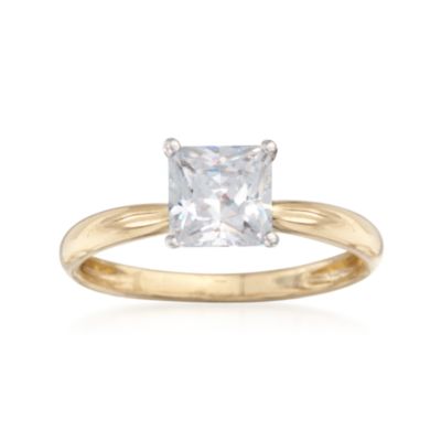 1.50 Carat CZ Ring in 14kt Yellow Gold &mdash; Alt Image 1