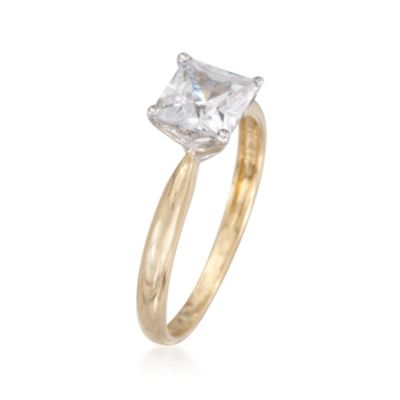 1.50 Carat CZ Ring in 14kt Yellow Gold &mdash; Alt Image 3
