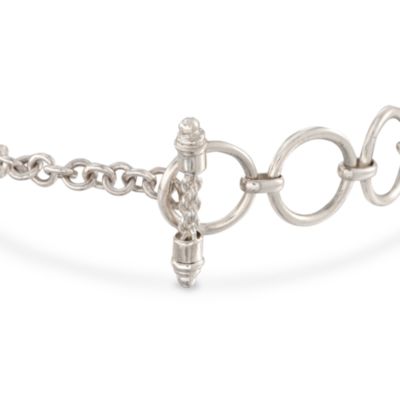 Turquoise Toggle Bracelet in Sterling Silver. 7.5" &mdash; Alt Image 3