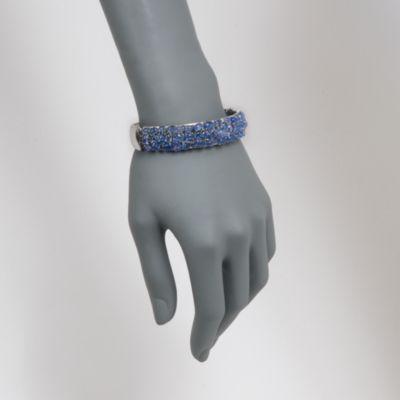 30.00 ct. t.w. Cabochon Tanzanite Bangle Bracelet in Sterling Silver &mdash; Alt Image 2