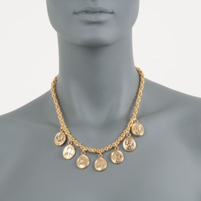 Italian Cameo Charm Necklace in 24kt Over Sterling &mdash; Alt Image 2