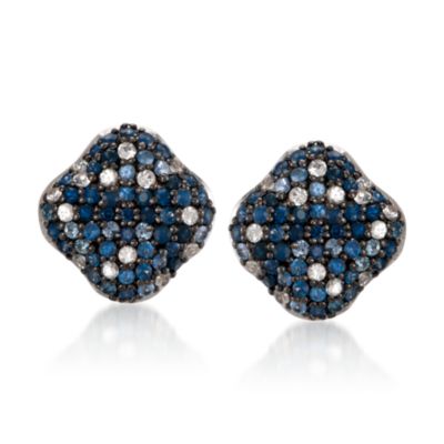 3.30 ct. t.w. Blue Sapphire Earrings in Sterling Silver &mdash; Alt Image 1
