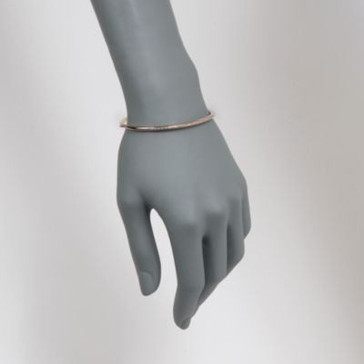 Slim .10 ct. t.w. Diamond Stainless Steel Bangle Bracelet in Rose Plate. 8" &mdash; Alt Image 2