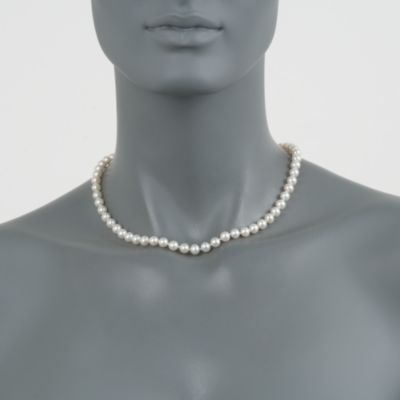 C. 1990 Vintage 6-6.5mm Cultured Pearl Necklace in 14kt Yellow Gold. 17" &mdash; Alt Image 2