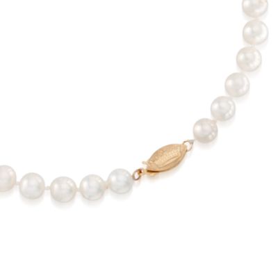 C. 1990 Vintage 6-6.5mm Cultured Pearl Necklace in 14kt Yellow Gold. 17" &mdash; Alt Image 3