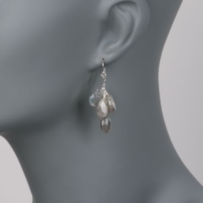 35.00 ct. t.w. Labradorite Drop Earrings in Sterling Silver &mdash; Alt Image 2