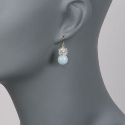 22.00 ct. t.w. Aquamarine Drop Earrings in 14kt Yellow Gold &mdash; Alt Image 2
