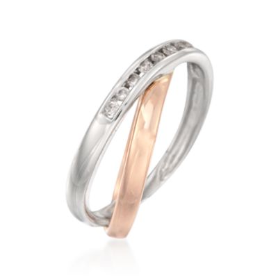 .20 ct. t.w. Diamond "X" Ring in 14kt Two-Tone Gold &mdash; Alt Image 3