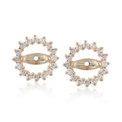 .90 ct. t.w. CZ Earring Jackets in 14kt Yellow Gold &mdash; Alt Image 1