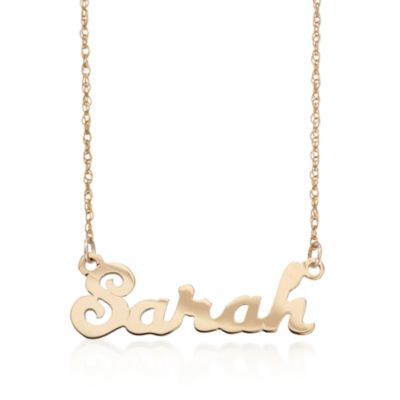 Child's 14kt Yellow Gold Nameplate Necklace. 15" &mdash; Alt Image 1