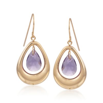 4.80 ct. t.w. Amethyst Drop Earrings in 14kt Yellow Gold &mdash; Alt Image 1