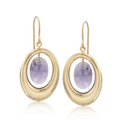 3.80 ct. t.w. Amethyst Earrings in 14kt Yellow Gold &mdash; Alt Image 1