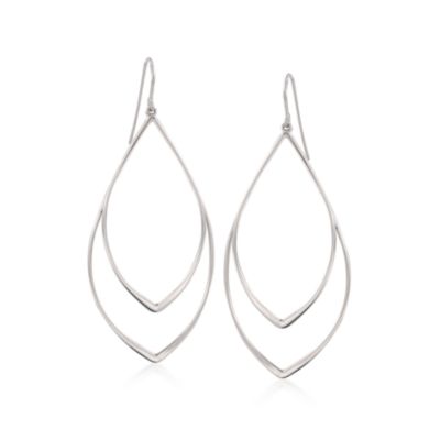 Sterling Silver Double Teardrop Earrings &mdash; Alt Image 1
