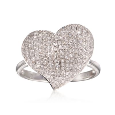 .77 ct. t.w. Diamond Heart Ring in 14kt White Gold &mdash; Alt Image 1