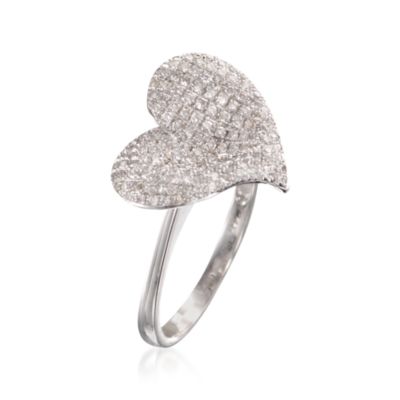 .77 ct. t.w. Diamond Heart Ring in 14kt White Gold &mdash; Alt Image 3