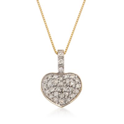 .25 ct. t.w. Diamond Heart Necklace in 14kt White Gold. 18" &mdash; Alt Image 1