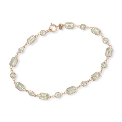 7.55 ct. t.w. Green Amethyst Multi-Shaped Bracelet in 14kt Yellow Gold &mdash; Alt Image 1