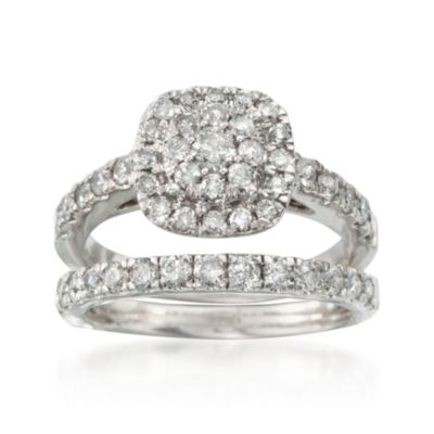 1.50 ct. t.w. Diamond Ring and Band Set in 14kt White Gold &mdash; Alt Image 1