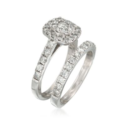 1.50 ct. t.w. Diamond Ring and Band Set in 14kt White Gold &mdash; Alt Image 3