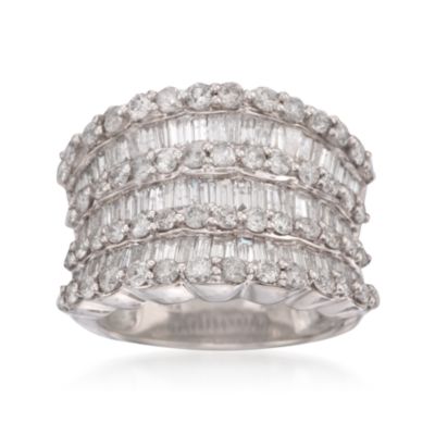 3.15 ct. t.w.  Diamond Tapered Ring in 14kt White Gold &mdash; Alt Image 1