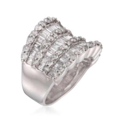 3.15 ct. t.w.  Diamond Tapered Ring in 14kt White Gold &mdash; Alt Image 3