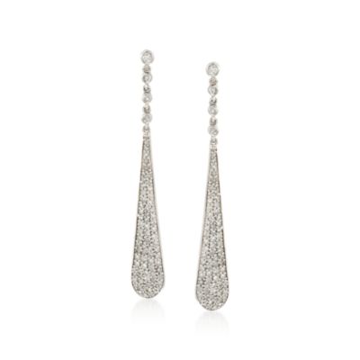 1.00 ct. t.w. Diamond Linear Earrings in 14kt White Gold &mdash; Alt Image 1
