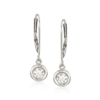 .50 ct. t.w. Bezel-Set Diamond Earrings in 14kt White Gold &mdash; Alt Image 1