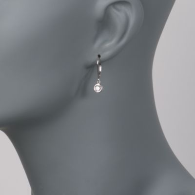 .50 ct. t.w. Bezel-Set Diamond Earrings in 14kt White Gold &mdash; Alt Image 2