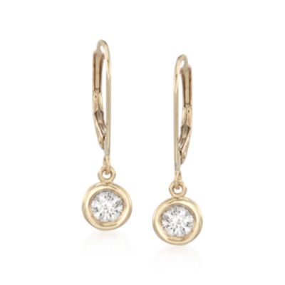 .50 ct. t.w. Bezel-Set Diamond Earrings in 14kt Yellow Gold &mdash; Alt Image 1