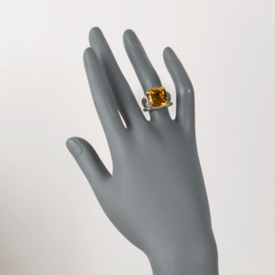 Balinese 15.00 Carat Citrine Ring in Sterling Silver Two-Tone &mdash; Alt Image 2