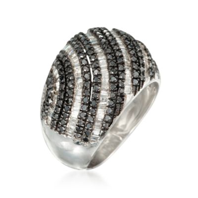2.00 ct. t.w. Black and White Diamond Ring in Sterling Silver &mdash; Alt Image 3