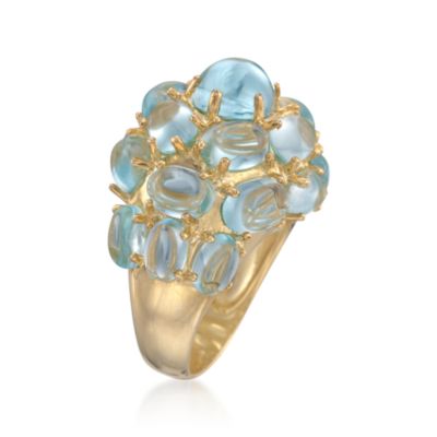 21.65 ct. t.w. Blue Topaz Dome Ring in 14kt Over Sterling &mdash; Alt Image 3