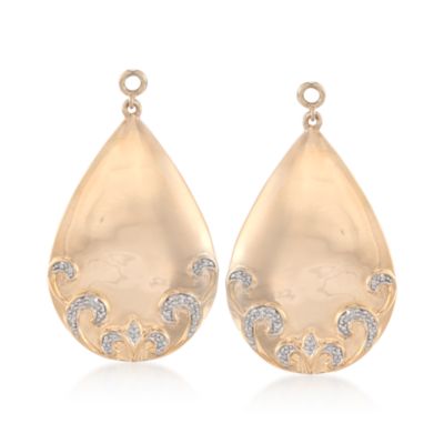 .10 ct. t.w. Diamond Scroll Earring Jackets in 18kt Over Sterling &mdash; Alt Image 1
