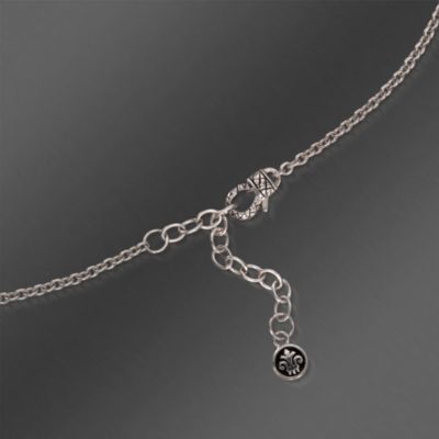 Andrea Candela White Topaz and Onyx Pendant Necklace in Two-Tone. 16" &mdash; Alt Image 3