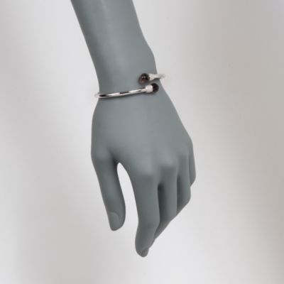 6.75 ct. t.w. Smoky Quartz Bypass Bangle Bracelet With .10 ct. t.w. Diamonds in Sterling Silver &mdash; Alt Image 2