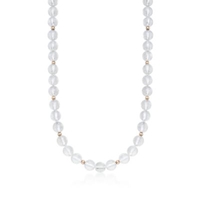 Crystal Endless Necklace in 14kt Yellow Gold. 36" &mdash; Alt Image 1