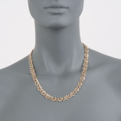 14kt Yellow Gold Multi-Link Necklace &mdash; Alt Image 3