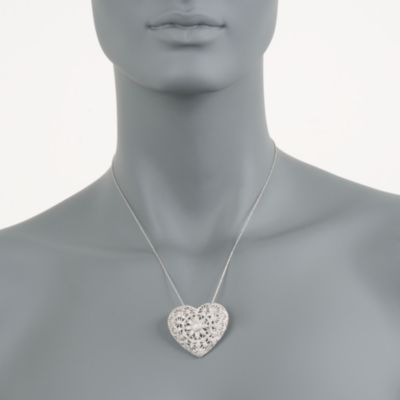 .25 ct. t.w. Diamond Heart Pin/Pendant in Sterling Silver &mdash; Alt Image 2