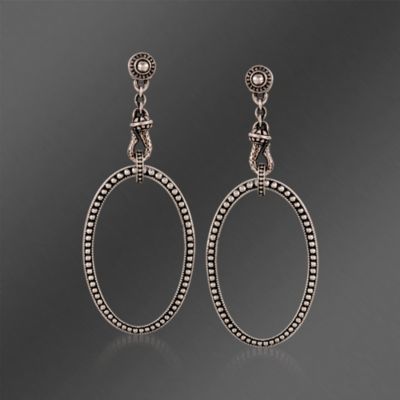 Scott Kay Sterling Silver Long Drop Open Circle Dangle Earrings &mdash; Alt Image 1