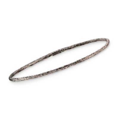Scott Kay Sterling Silver 2mm Engraved Bangle Bracelet. 7" &mdash; Alt Image 1