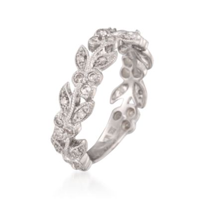 .35 ct. t.w. Diamond Floral Ring in Sterling Silver &mdash; Alt Image 3