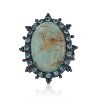 Amazonite Doublet Ring in Sterling Silver &mdash; Alt Image 1