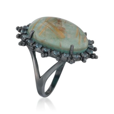 Amazonite Doublet Ring in Sterling Silver &mdash; Alt Image 3