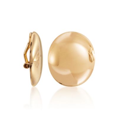 18kt Gold Over Sterling Silver Oval Earrings &mdash; Alt Image 3